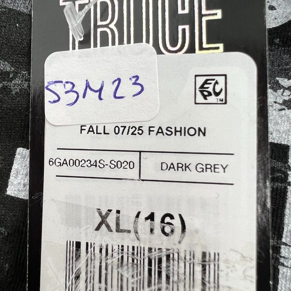 Truce Kids' Flowing Fit Crew Neck 'Not Worth My Time' Tee Dark Grey XL (16) NWT - Picture 4 of 5